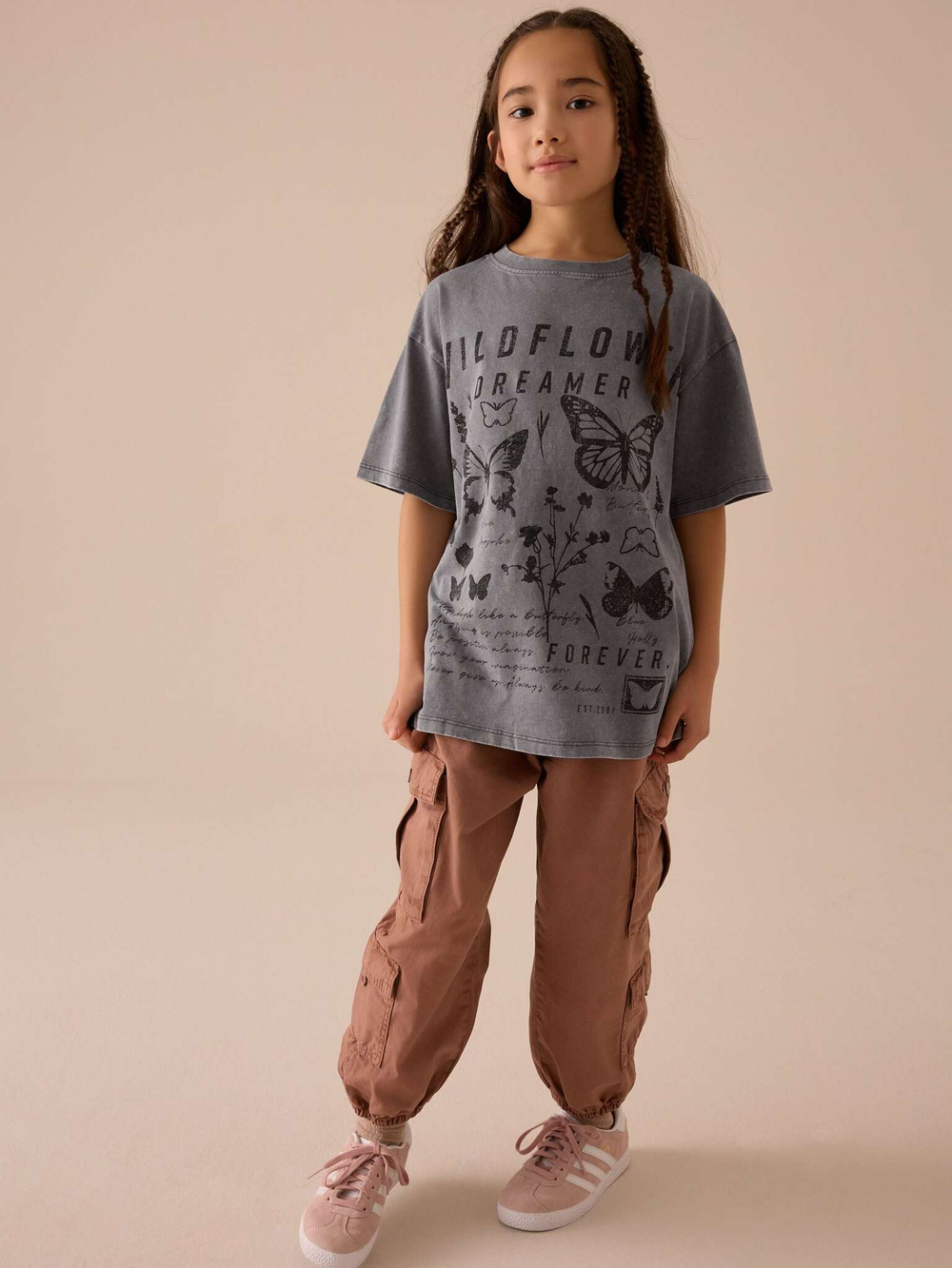 Футболка для девочки Next E45-294, Серый