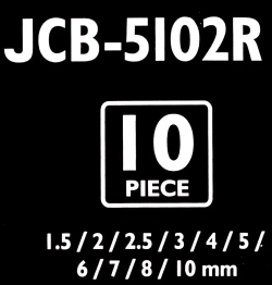 Ключи Г-образные 6-гранные, набор 10пр. (1.5, 2, 2.5, 3-8, 10мм) JCB JCB-5102R