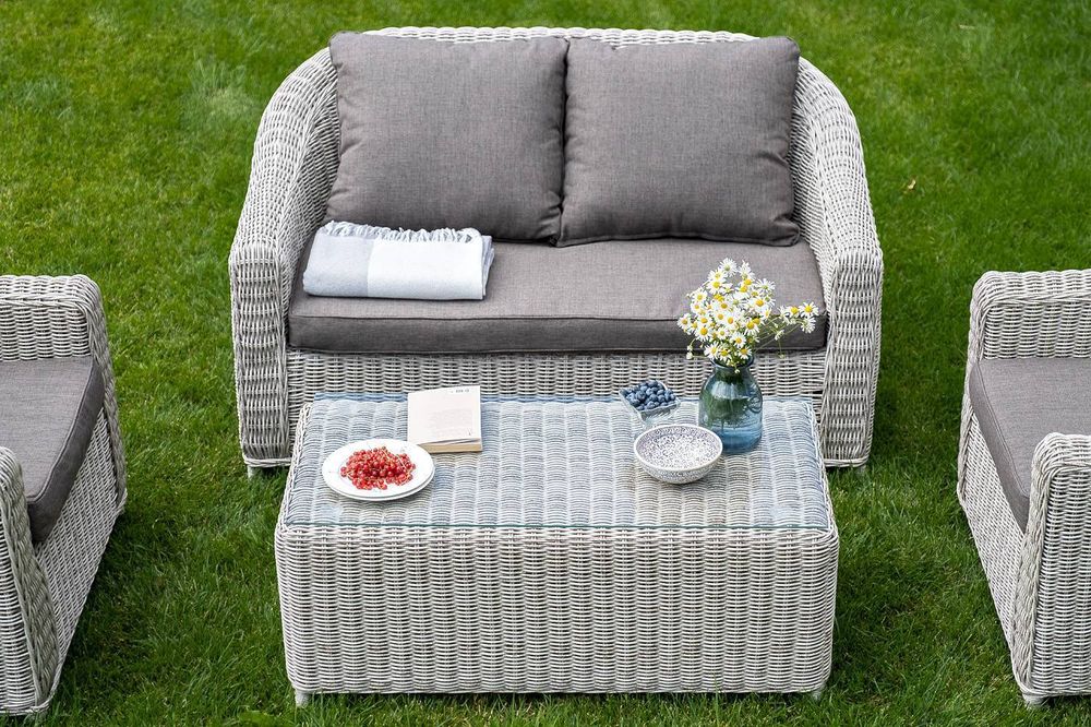 "Кон Панна" лаунж-зона из искусственного ротанга, цвет бежевый