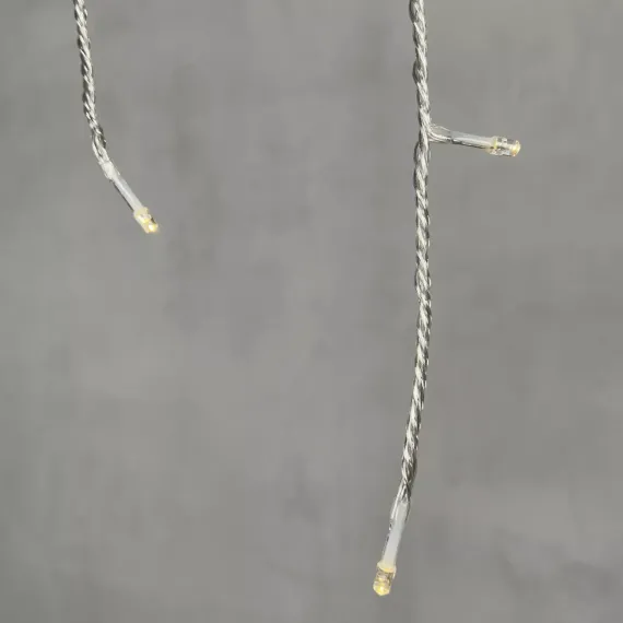 Светодиодная бахрома 3*0.5 м., 3 батарейки типа D 4.5V, 100 LED ламп цвета шампань, прозрачный силикон, LTC (ECC100-10-8CH)