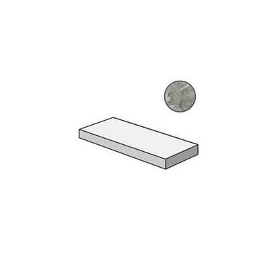 Ступень Charme Extra Silver Scalino Frontale Nat 33х120 Ang.Sx Левая