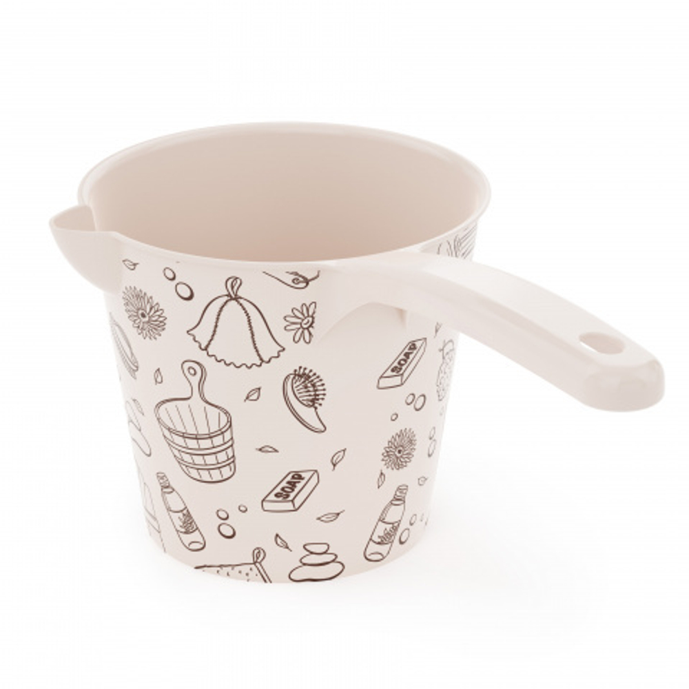 Ковш Русская Банька со сливом 1,5л М8393