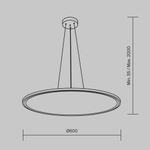 Подвесной светодиодный светильник Maytoni  Cosmos MOD057PL-L54W4K, 600мм 54Вт 4000K