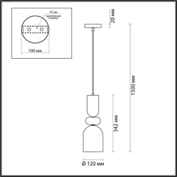 4589/1 SUSPENTIONI LN26 146 золотой Подвес E27 60W 220V GILLIAN