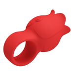 Красный мини-вибратор на палец Jae (Цвет: красный)