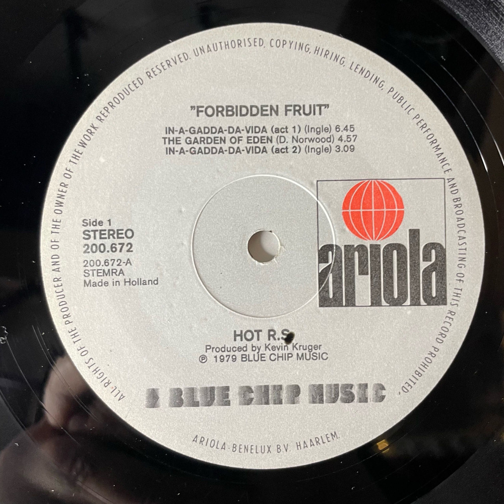 Винтажная виниловая пластинка LP HOT R S Forbidden Fruit (Нидерланды 1979)