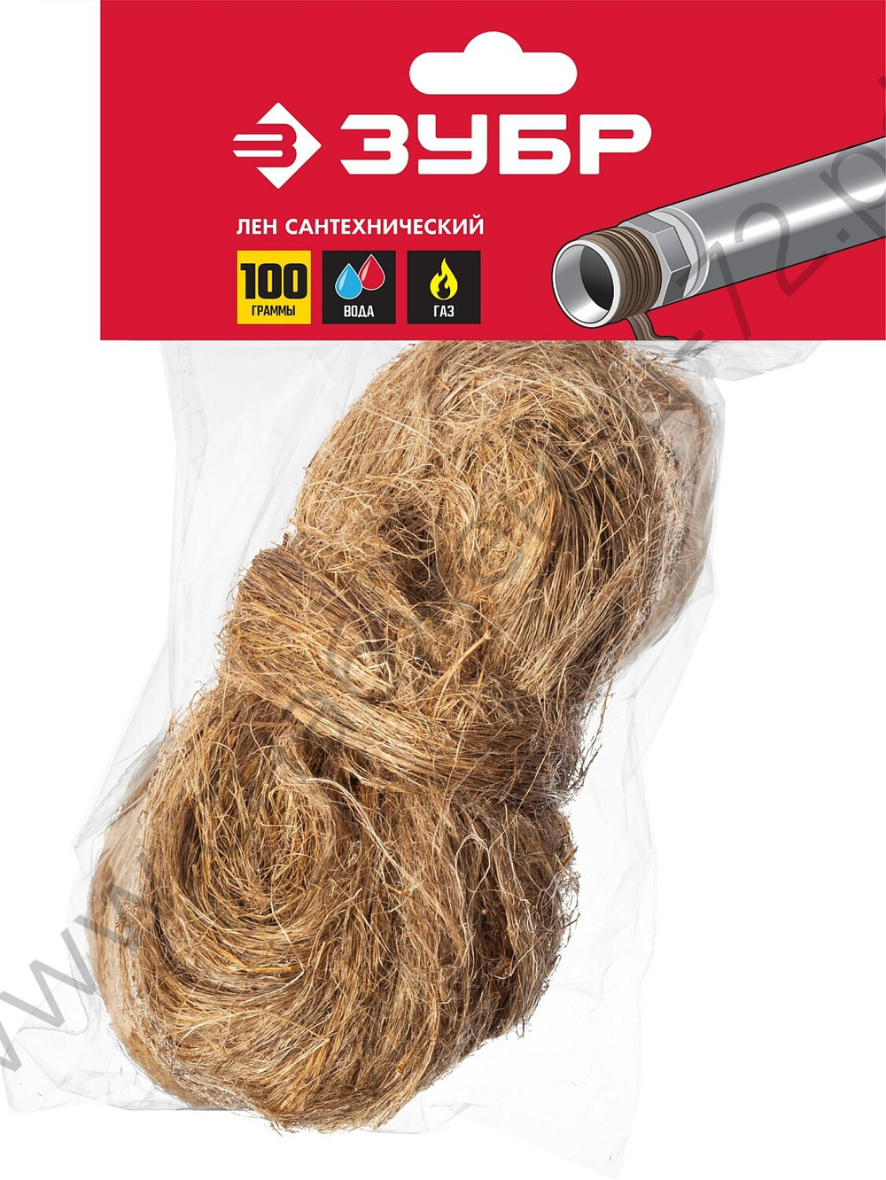 ЗУБР 100 г, Сантехнический лен (4-51991-100)