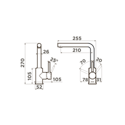 Смеситель для кухни Omoikiri Nakagawa-DC Темный шоколад