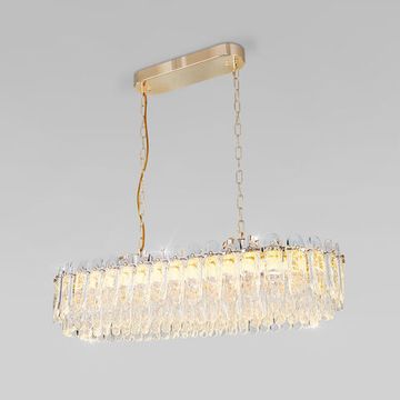 Подвесной светодиодный светильник с хрусталем  LED 43W 3000К/4000К/6000К 423/1 золото Chaleur Bogate's