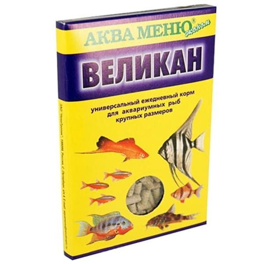 АКВА МЕНЮ Великан, Корм для рыб, 35г