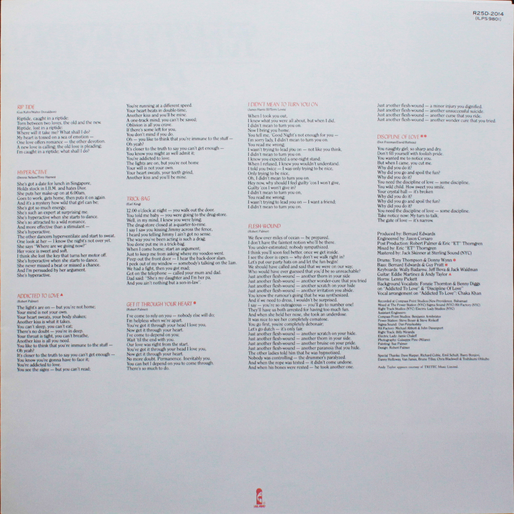 Robert Palmer / Riptide (LP)
