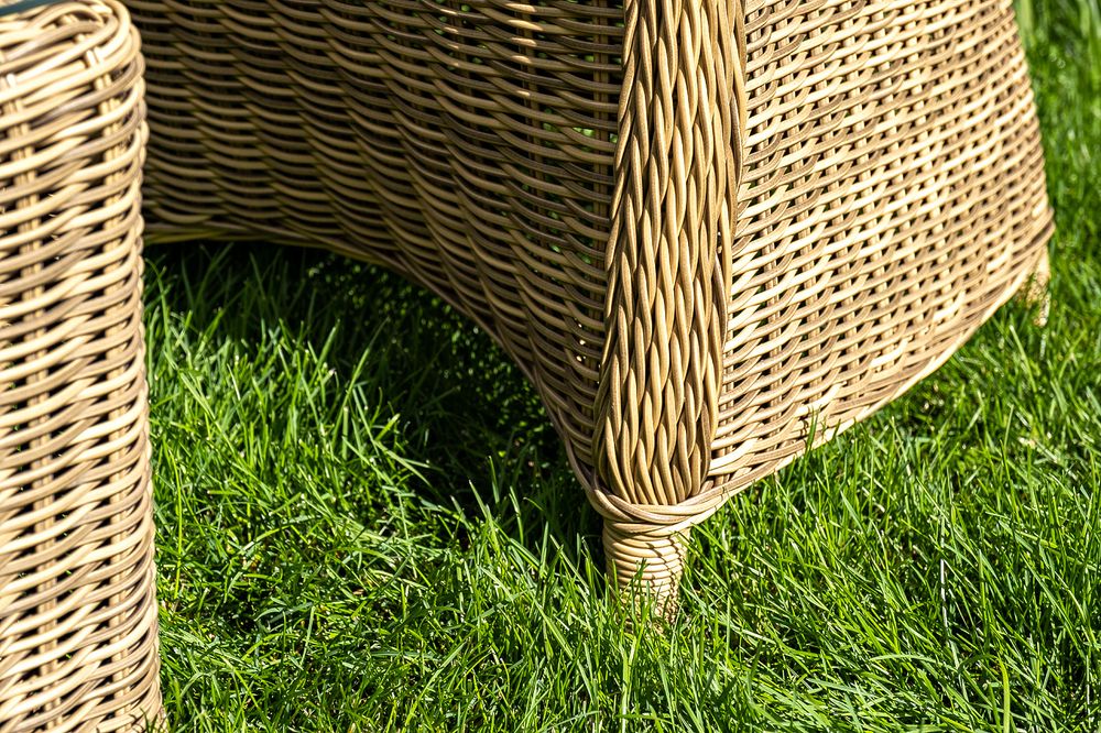 "Равенна" лаунж-зона из искусственного ротанга, цвет соломенный