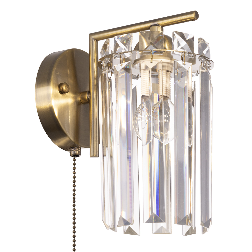 Citilux AXIS CL313413 Бра хрустальное с выключателем Бронза