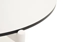 "Диего" журнальный стол из HPL 120х60 H40, каркас белый муар, цвет "молочный"