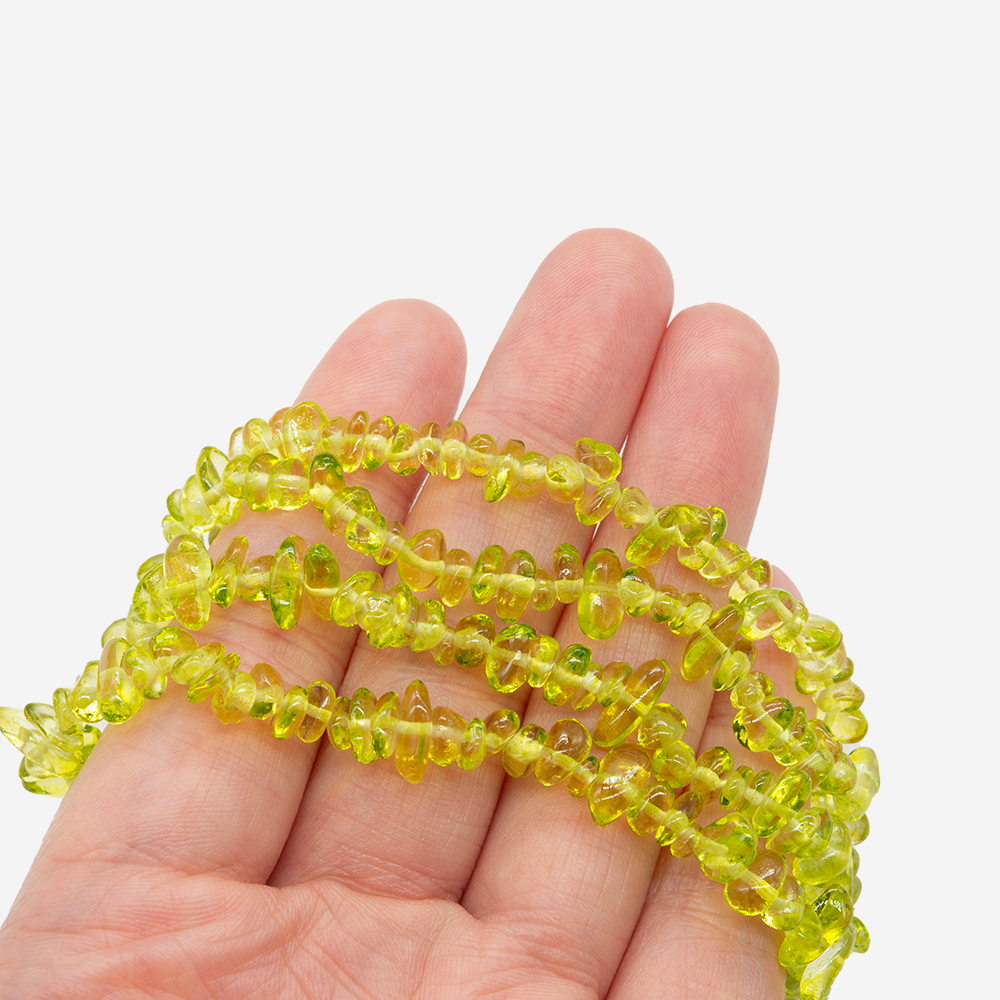 Перидот (имитация), фриформ, 4-9мм