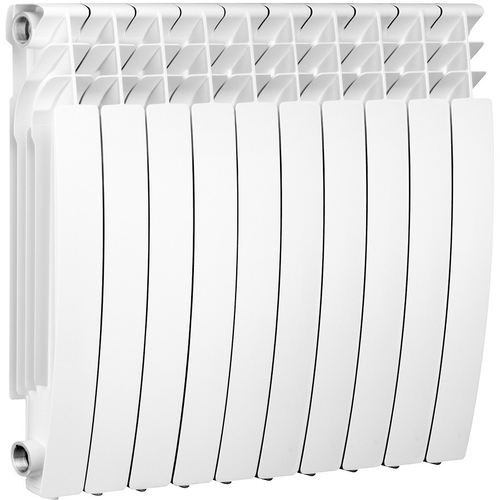 Радиатор алюминиевый Radena Gold R 500/100 боковое подключение белый 10 секций