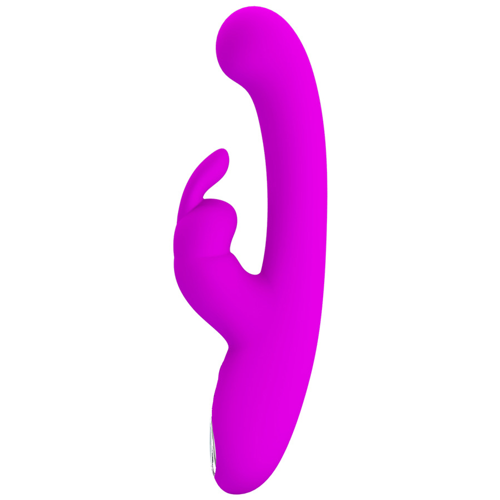 Фиолетовый вибратор-кролик 22см с LED-дисплеем Pretty Love Lamar Rabbit Vibrator & G-Spot Purple BW-500004-LED