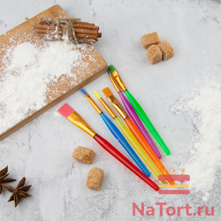 Кисти кондитерские цветные (набор 6 шт)