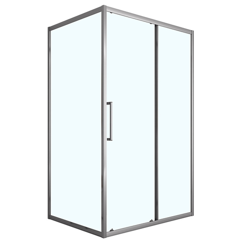 Душевое ограждение Loranto 120x90x190 раздвижная дверь, универсальная, прозрачное стекло 6 мм, профиль серый матовый (CS-AB02GG-129)