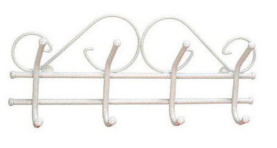 Вешалка "АЖУР 4" 485*200*75 мм. белое серебро (39685) Не заказывать