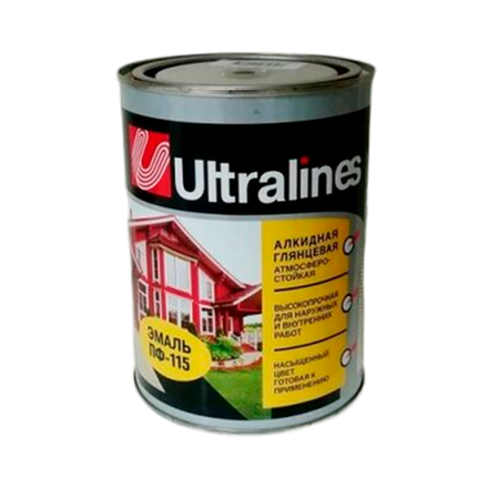 Эмаль ПФ-115 "ULTRA LINES" ЧЕРНАЯ 0,8 кг