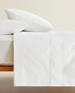 Zara Home - Простыня из ситца (300 нитей), белый, 290x280 см