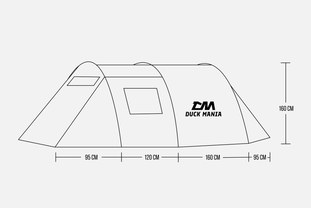 Палатка с тамбуром на 4 места Duck Mania NW1