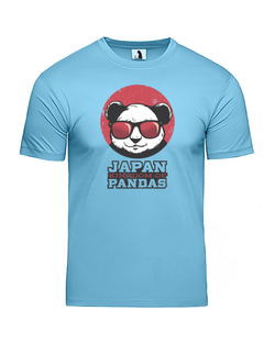 Футболка Япония - королевство панд unisex голубая