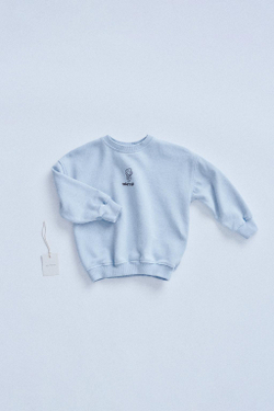 ZARA TIMELESZ - ТОЛСТОВКА С ВЫШИВКОЙ, СИНИЙ