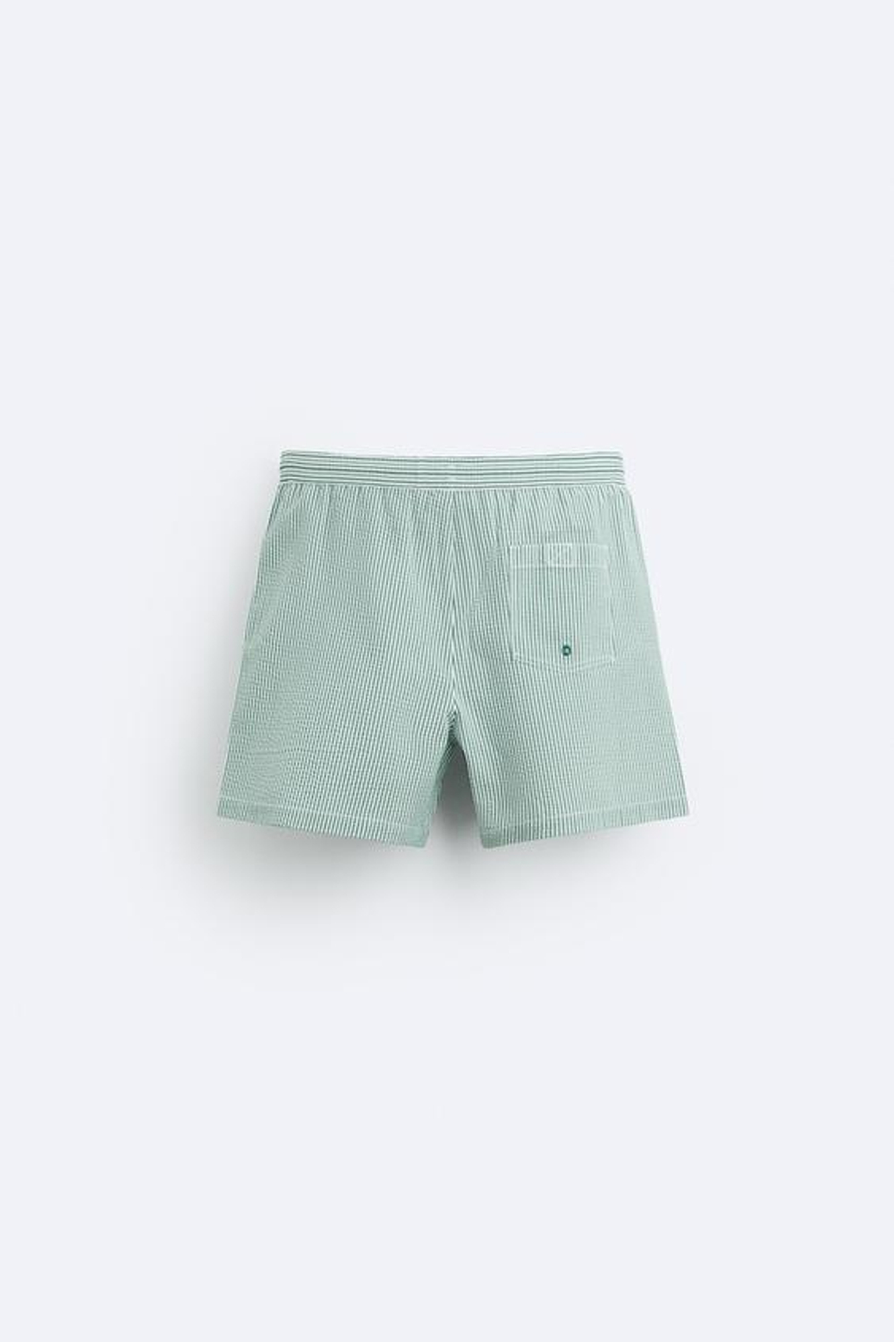 ZARA ПЛАВКИ SEERSUCKER КЛАССИЧЕСКОГО КРОЯ, СИНЕ-ЗЕЛЕНЫЙ