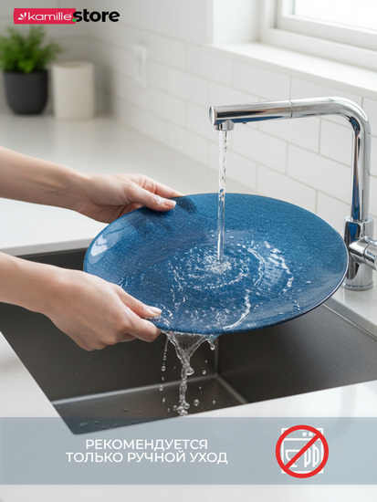 Тарелка сервировочная 26 см. стеклянная