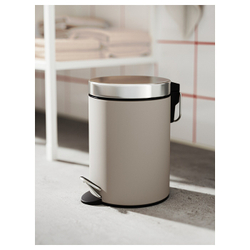 IKEA EKOLN  (ИКЕА ЕКОЛН)  -  Корзина для мусора, бежевая, 3 л