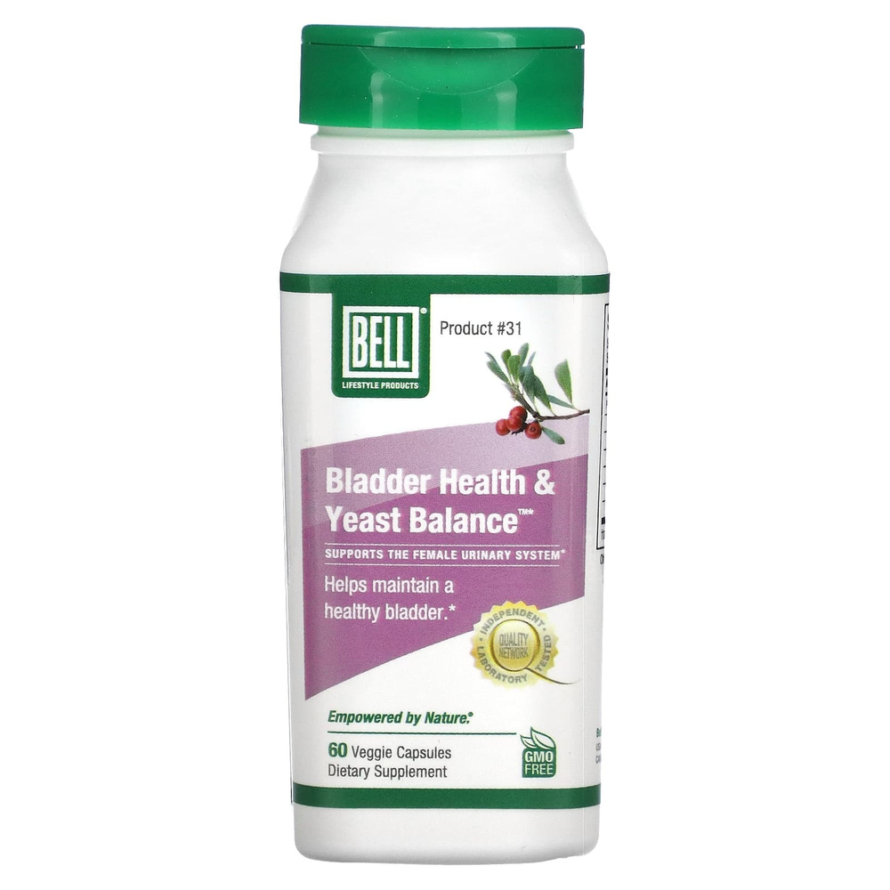 Bell Lifestyle, Bladder Health & Yeast Balance ™, 60 растительных капсул
