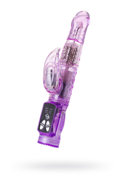 Вибратор с клиторальным стимулятором A-Toys by TOYFA High-Tech fantasy, TPE, фиолетовый, 22 см