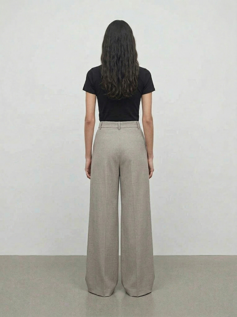 Свободные брюки-палаццо из шерсти