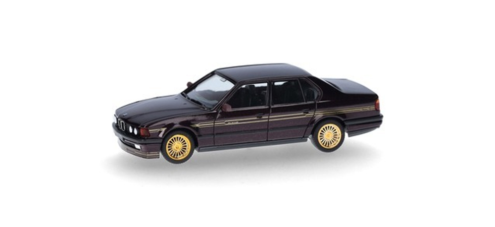 Автомобиль BMW Alpina B11 3.5, бордово-красный, золотой декор