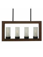 Потолочный светильник DKD Home Decor Коричневый Алюминий Стеклянный (52 x 6 x 26 cm)