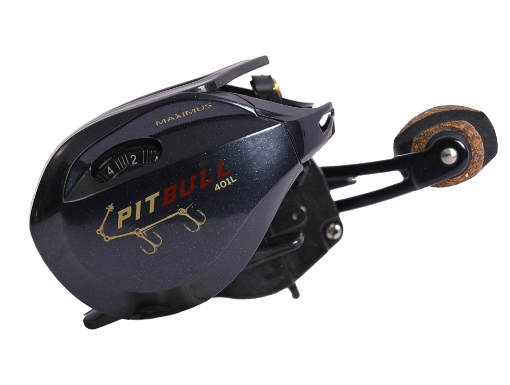 Катушка мультипликаторная Maximus PITBULL BBF 401L (лев. рука)