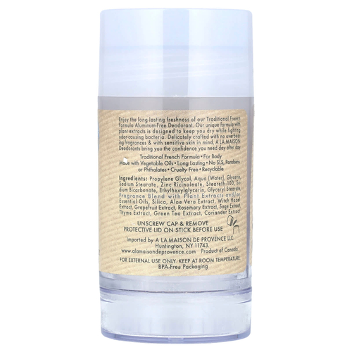 A La Maison de Provence, Дезодорант, свежая морская соль, 70 г (2,4 унции)