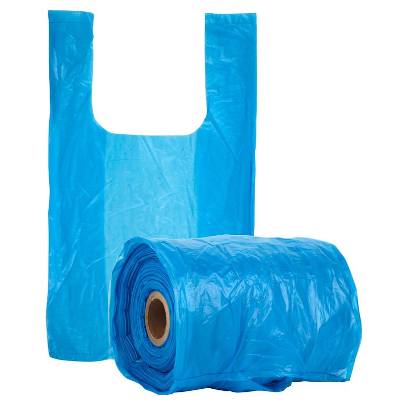 Пакет майка рулон Китай синий 220*350 мм 750 гр/рул ± 10%  18 рул/меш