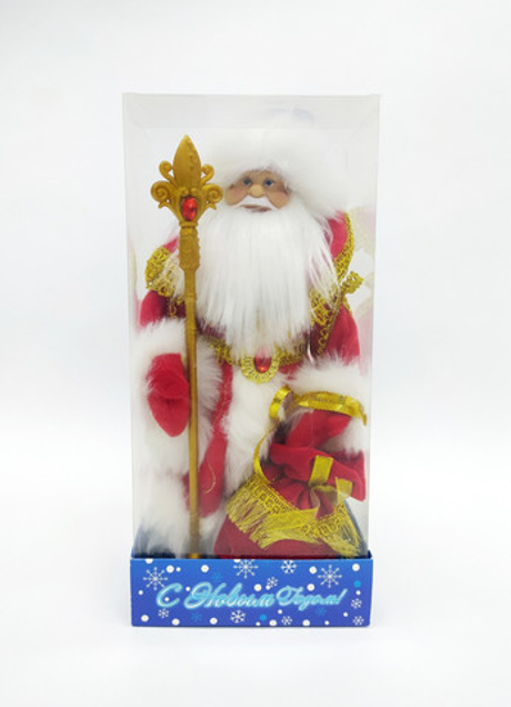 Дед Мороз в красной шубе и белой шапке 30см Triumph Nord