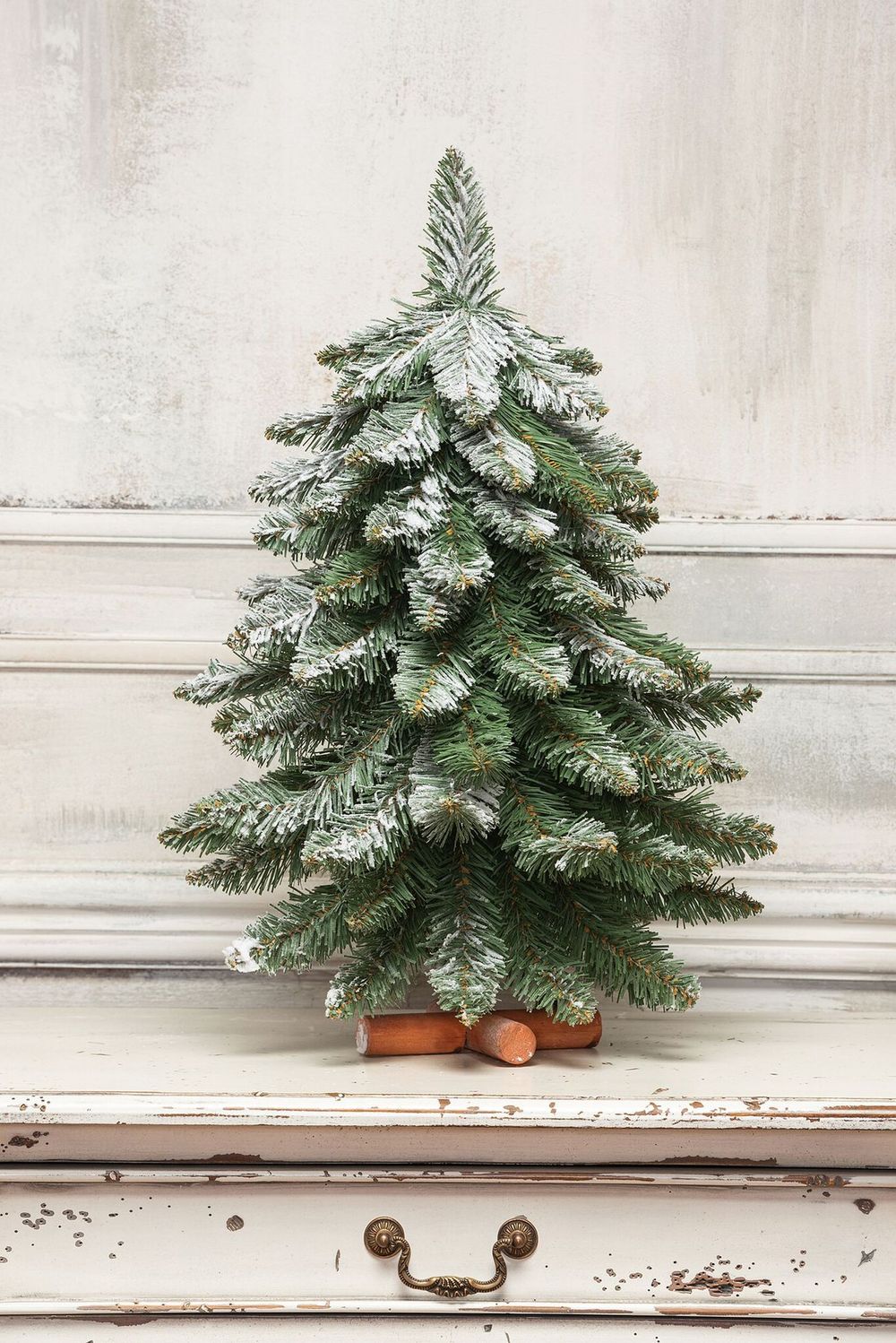 Ель искусственная настольная заснеженная «Фогу» (пвх) от 45 см до 75 см