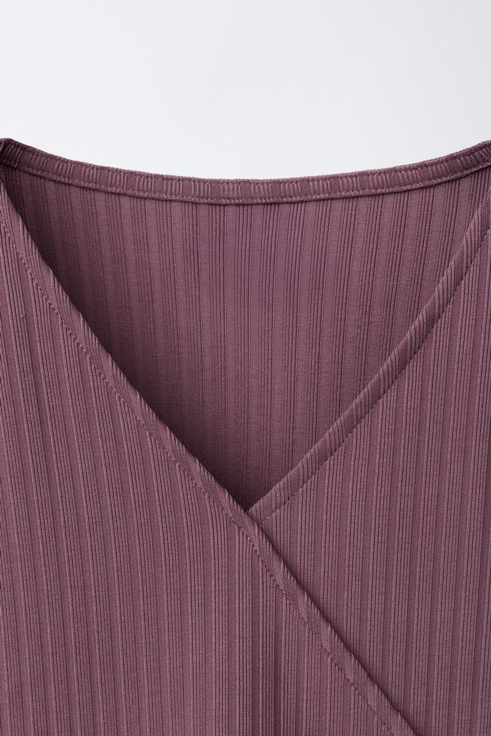 ZARA ЛОНГСЛИВ В РУБЧИК «БАЛЕТ», ПУРПУРНЫЙ