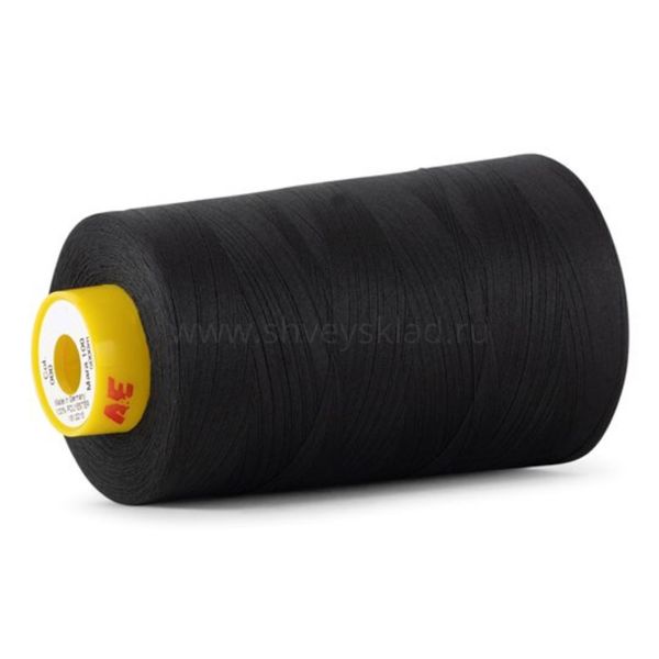 Нитка Gutermann Mara 150 (5000 метров), 1 боб., особо тонкая | _000 черный