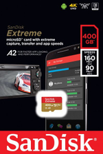 Карта памяти SanDisk Extreme microSDXC 400 ГБ Class 10, V30, A2, U3