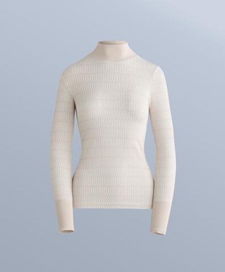 Oysho Бесшовная термофутболка с геометрическим узором Base Layer, светлый серо-коричневый