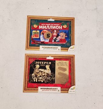 Гадание-лотерея "Новый год", 2 шт.