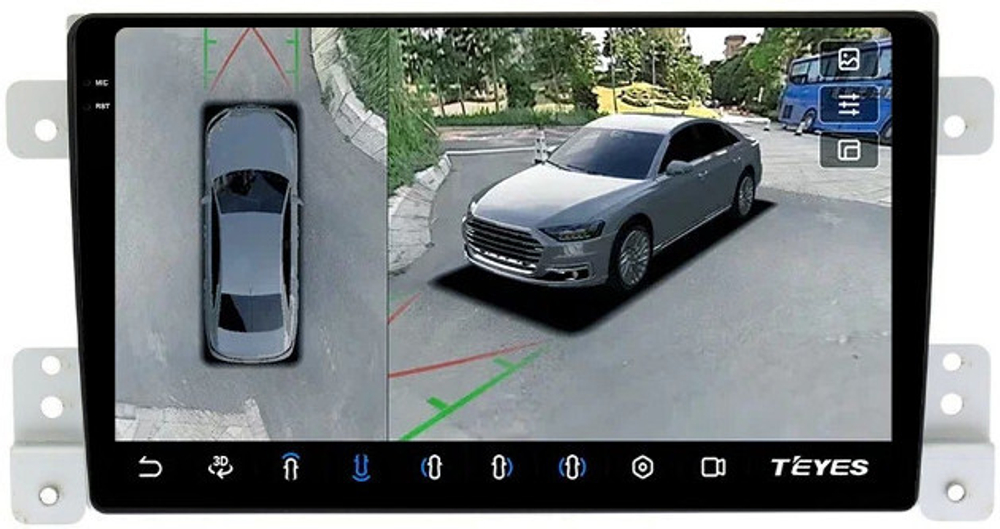 Магнитола для Suzuki Grand Vitara 2005-2016 - Teyes CC3-2K-360 на Android 10, 2K QLED, 6Гб+128Гб, CarPlay, 4G SIM-слот, 4 камеры в комплекте