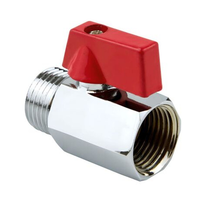 ViEiR шаровой кран ВР-НР 1/2" mini, красн. и син. ручки (VRFH3)