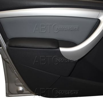 Мягкие накладки на ручки дверей Lada Largus (2012-наст. время) из экокожи